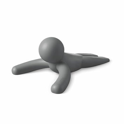 Umbra Buddy Tope de Puerta Antideslizante de Hule Resistente, Gris | Construcción de goma suave, protege los suelos de arañazos, cuña antideslizante, se adapta a varios tipos de suelo