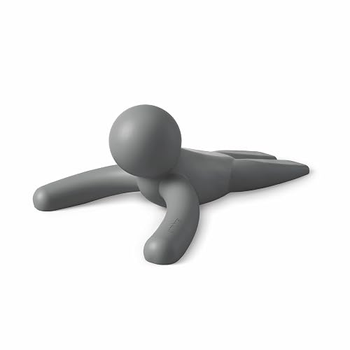 Umbra Buddy Tope de Puerta Antideslizante de Hule Resistente, Gris | Construcción de goma suave, protege los suelos de arañazos, cuña antideslizante, se adapta a varios tipos de suelo