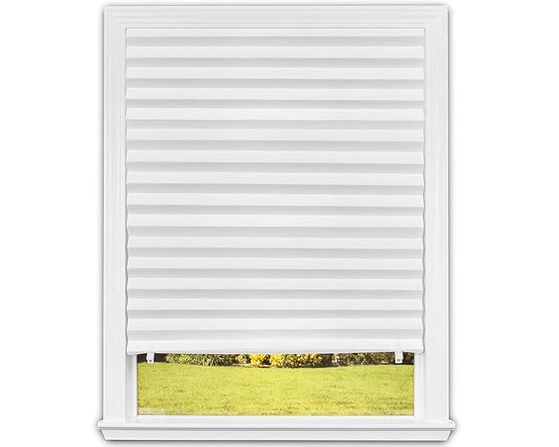 Redi Shade No Tools Original Light Filtering Pleated Paper Shade, White, 36" x 72", 6 Pack