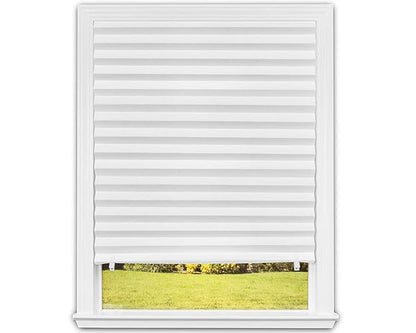Redi Shade No Tools Original Light Filtering Pleated Paper Shade, White, 36" x 72", 6 Pack