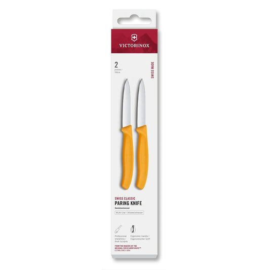 Set de Cuchillos Mondadores Swiss Classic, Filo Recto, Hoja 8 cm, Amarillo