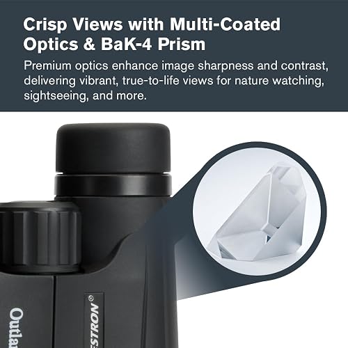 Celestron – Outland X 8x42 – Waterproof & Fogproof – for Adults – Multi-Coated Optics and BaK-4 Prisms – Protective Rubber Armoring