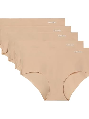 Calvin Klein Invisibles - Paquete de 5 (Negro, Azul Marino, Blanco, Caramelo Claro, Caramelo Claro)