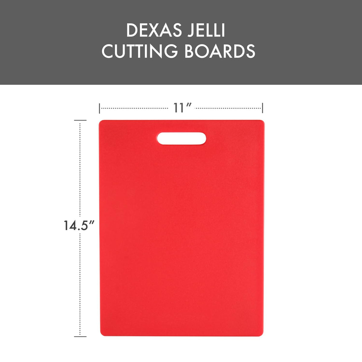 Dexas Tabla de cortar de alta densidad, rojo, 11 x 14.5 pulgadas, fácil de limpiar, apto para lavaplatos