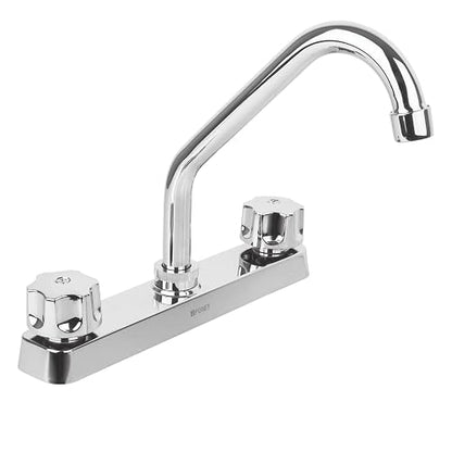 Foset Basic FP-317, Mezcladora acero inoxidable 8" para fregadero, cuello corto