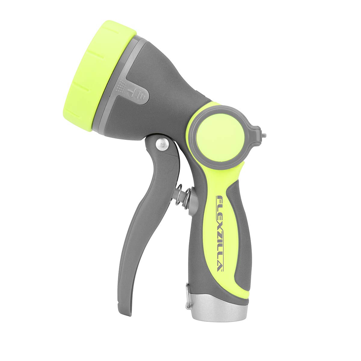 Flexzilla ZillaGreen Boquilla para Manguera de Jardín, Flujo Ajustable - Agarre de pistola de 3 patrones