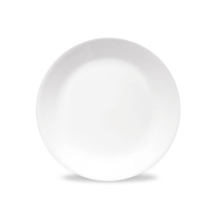Corelle Juego de 6 Platos Redondos 8.5 pulg, Vidrio Vitrelle Triple Capa - Blanco