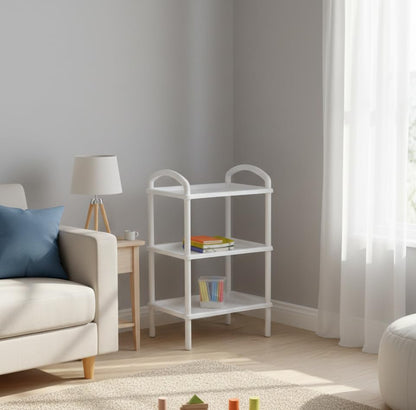 Italhome Estante De Plástico con 3 Repisas Lisas, Organizador Multiusos para Interior Ideal para Almacenamiento Scalp