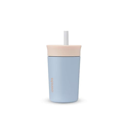 Owala - Vaso aislante de acero inoxidable para niños, con popote flexible resistente a derrames, fácil de limpiar, botella de agua para niños, ideal para viajes, apto para lavaplatos, 12 onzas, color