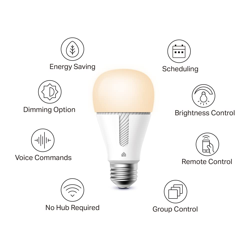 Kasa Smart Light Bulbs, Full Color Changing Dimmable Smart WiFi Bulbs Works 2-Pack (KL125P2), multicolor + KL110 - Bombilla LED Smart Wi-Fi Alexa funciona con Alexa y Google Home,800 lm, blanco suave
