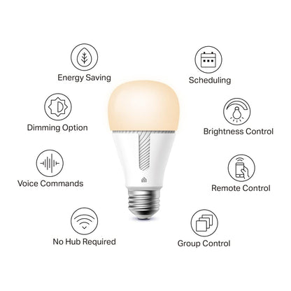 Kasa Smart Light Bulbs, Full Color Changing Dimmable Smart WiFi Bulbs Works 2-Pack (KL125P2), multicolor + KL110 - Bombilla LED Smart Wi-Fi Alexa funciona con Alexa y Google Home,800 lm, blanco suave