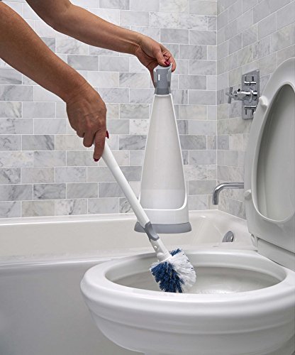 Unger - Juego de escobillas de Inodoro sin Goteo, Cepillo para Polvo de Inodoro Flexible para Cuello con Soporte portátil, Cepillo para Polvo de Limpieza Discreto para baño, depurador de Inodoro,