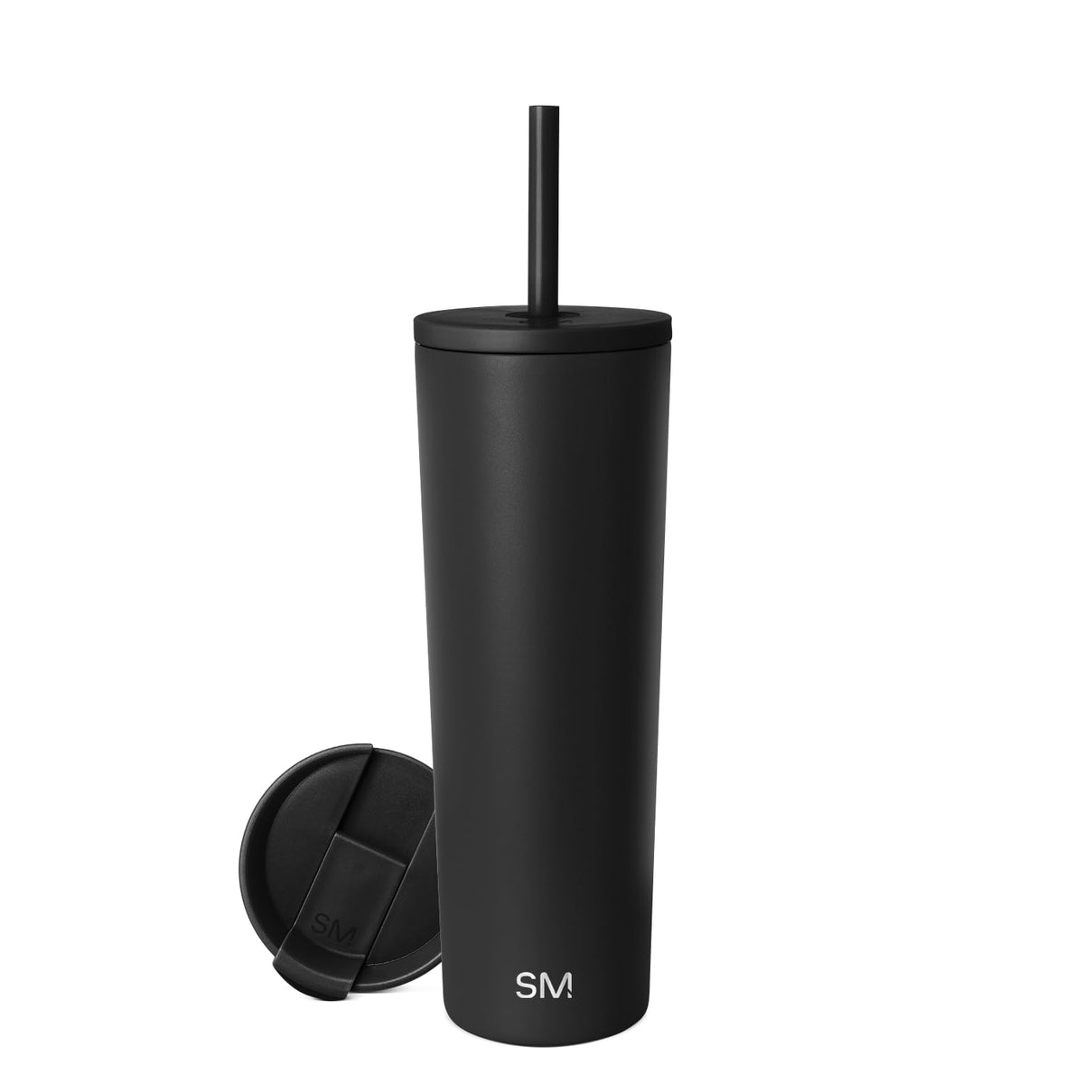Simple Modern Classic Vaso Térmico con Popote y Tapa Abatible - 830 ml - - Midnight Black