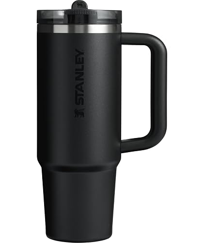 Stanley Quencher ProTour - Vaso con popote abatible con tapa a prueba de fugas, 30 onzas, popote y mango integrados, compatible con portavasos para viajes, taza de acero inoxidable aislada, sin BPA,
