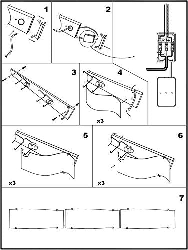LEDS-C4 10059 Lámpara de Pared Decorativo Triple Onda, 3 x G9