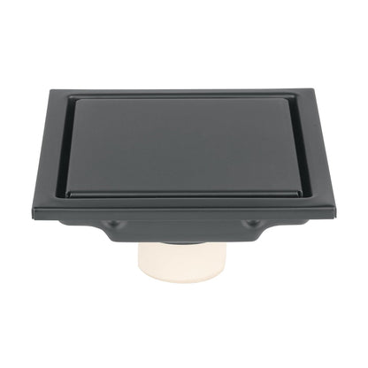 Foset RS-703 Resumidero Reversible 4 Pulgadas Anti Olores, Acero Inoxidable - 4 3 - 8" - Negro mate