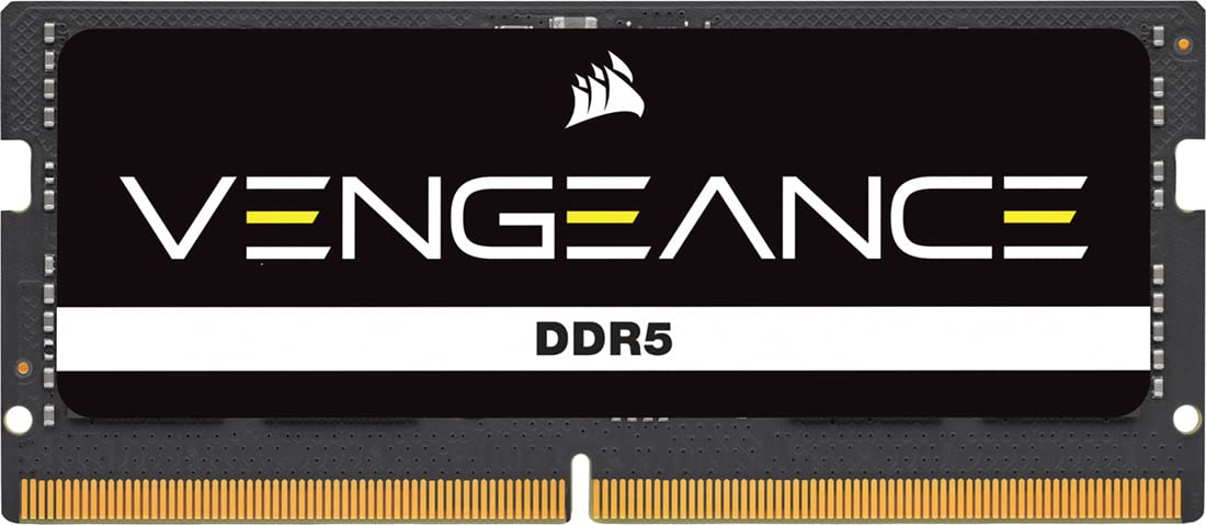 Corsair Vengeance SODIMM DDR5 RAM 16GB (1x16GB) 5600MHz CL48-48-48-90 1.10V Intel XMP 3.0 Memoria del Portátil – Negro (CMSX16GX5M1A5600C48)