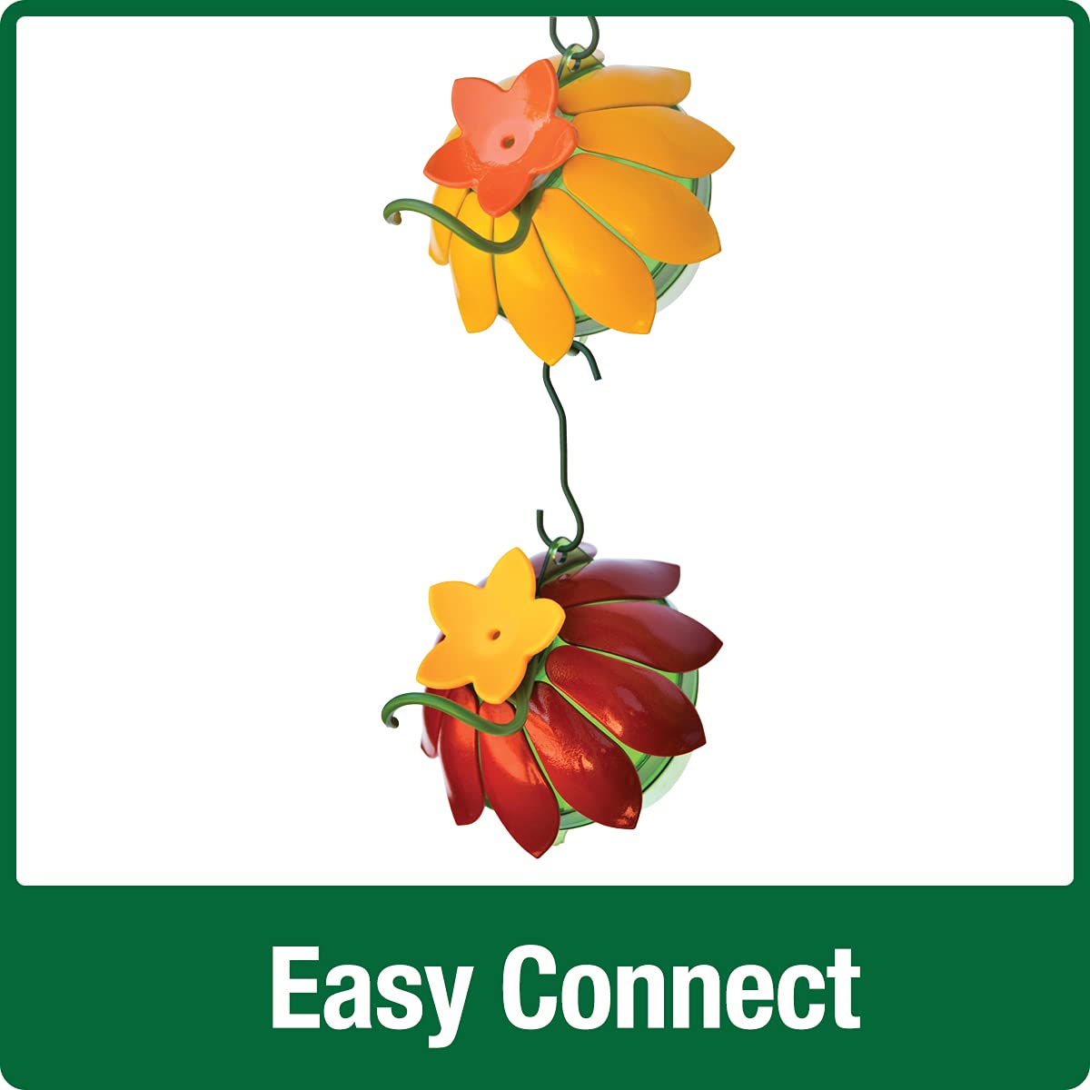 Wild Wings WWSFHF5 So Real Single Flower Hummingbird Feeder, Red/Yellow (2-Pack),