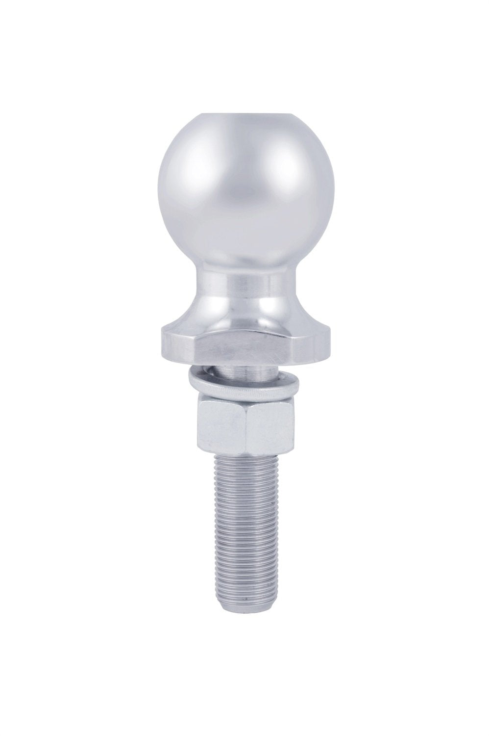CURT Bola de Enganche de Remolque Cromada 40073, 2 in, Vástago 3/4 x 3 in, 3,500 LB, Plateado