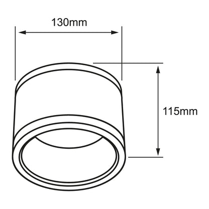 Tecnolite Lámpara Plafón LED de Sobreponer 25 W, Luz Blanca Configurable, IP65, IK08, Interior y Exterior, LED integrado