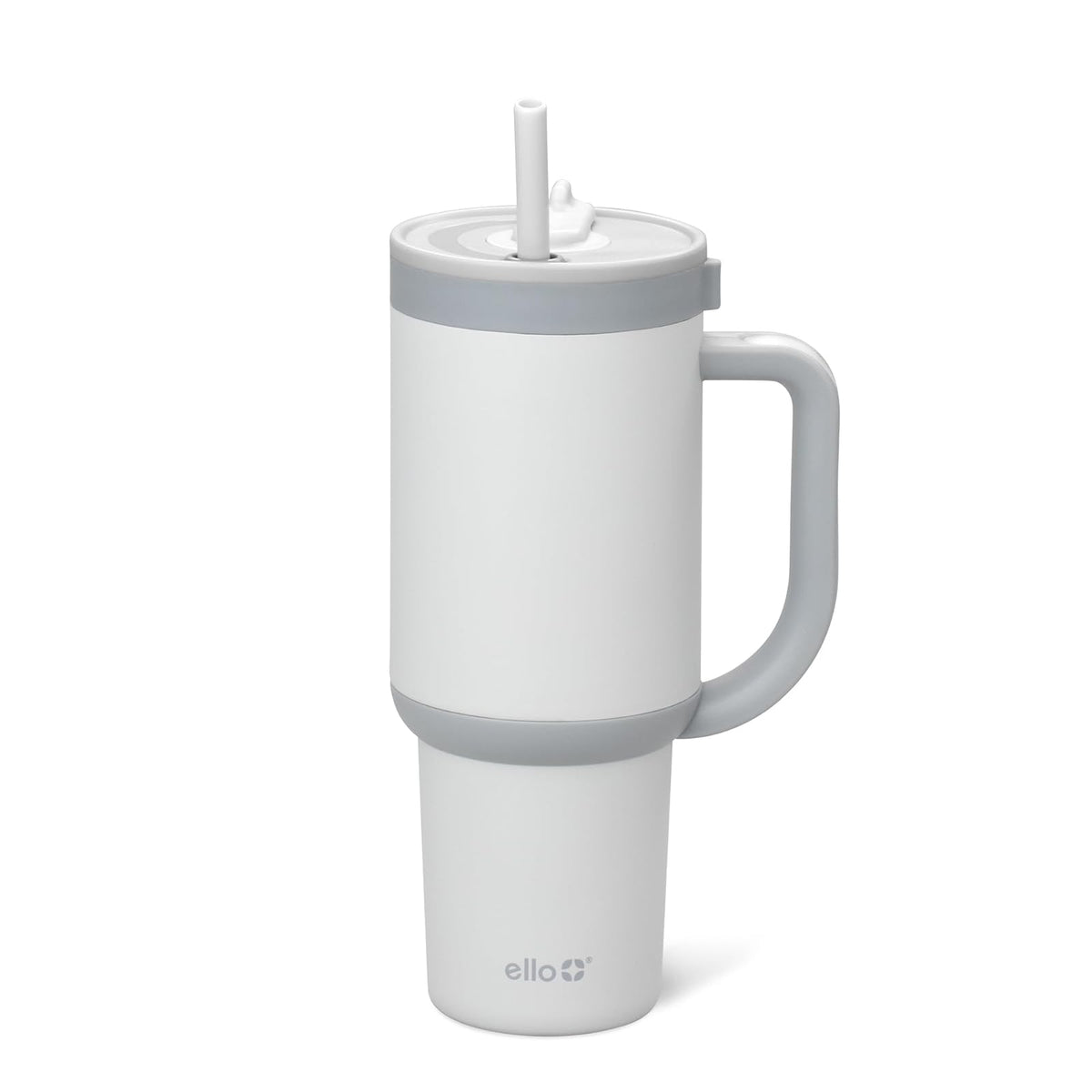 Ello Oasis - Vaso de 30 onzas con mango y popote retráctil, taza de acero inoxidable aislada reutilizable 100% a prueba de fugas, regalos para adolescentes, mujeres y hombres, mantiene el frío durante