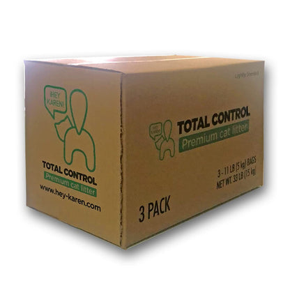 ¡Hey Karen! Arena para Gato 15 kg, Premium, Control Total, Elimina olores por Completo, Rápida Absorción, Libre de Polvo, Limpieza fácil, con Aroma, 20 días sin Mal Olor | 3 Bolsas de 5kg c/u