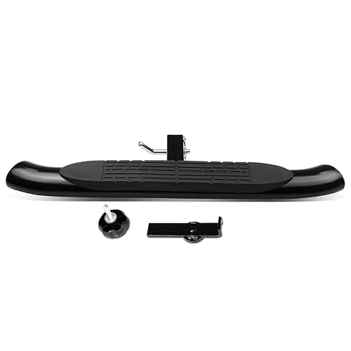 DNA Motoring HITST-2-4O-111-BK-T1 Escalón de Enganche Ovalado Clase III de 4 in, Negro