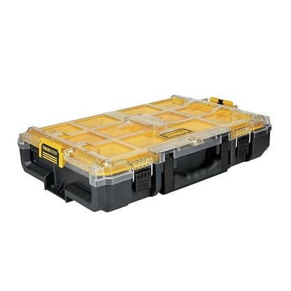 DEWALT Organizador ToughSystem 2.0 10 compartimentos DWST08040 | Organizador modular de tamaño completo para accesorios, herramientas y suministros en obra.