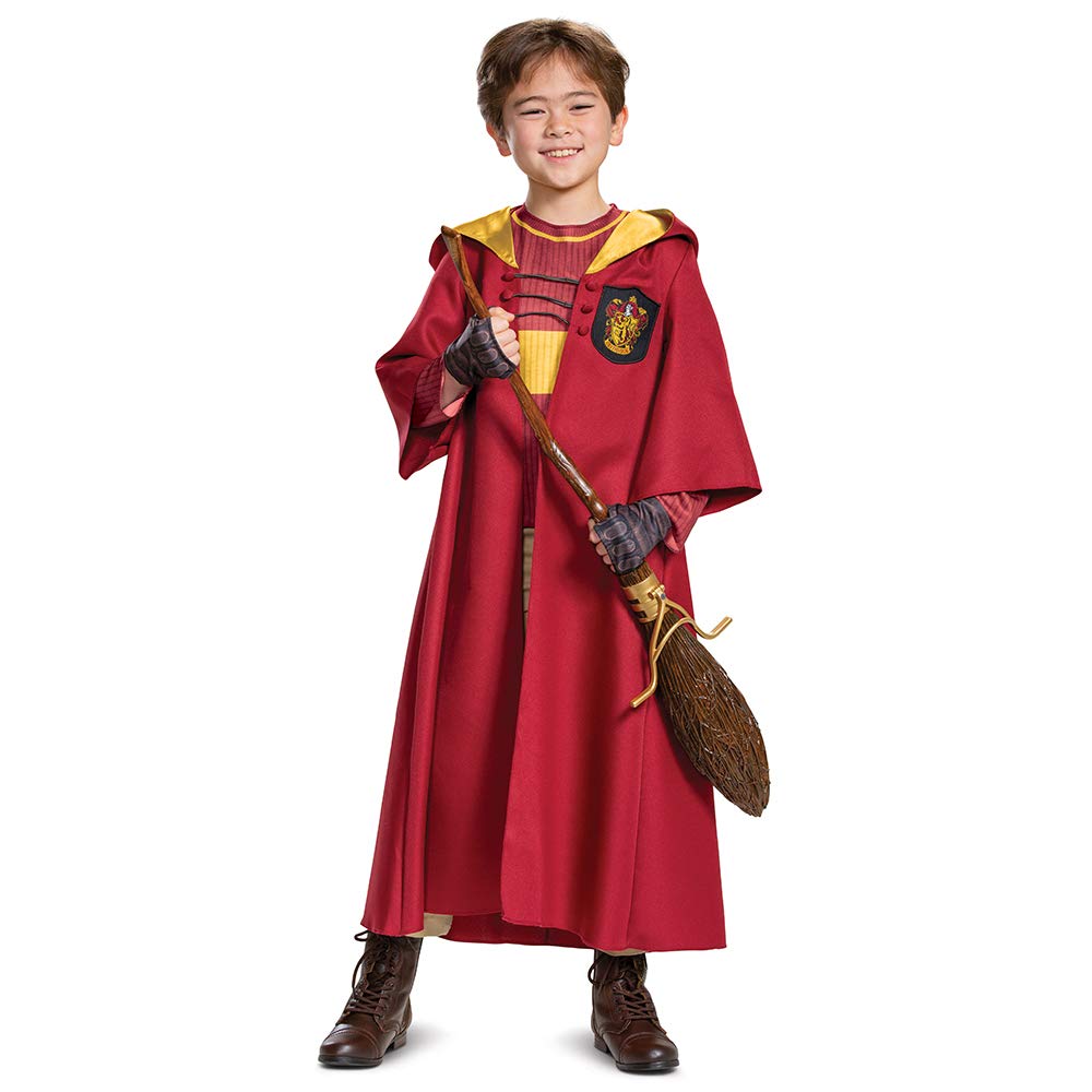 Harry Potter Quidditch Gryffindor Deluxe Children's Costume, Red & Gold