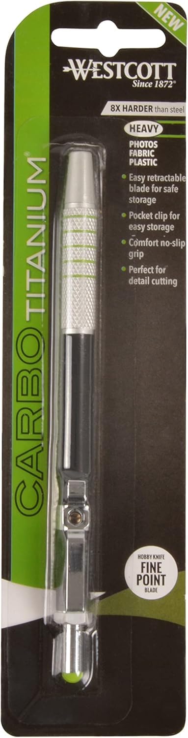 Westcott CarboTitanium 16963 - Cuchillo estilo bolígrafo