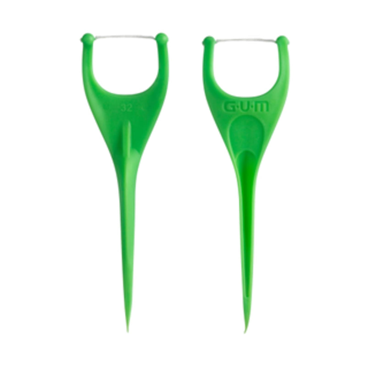GUM Palillos Hilo Dental Angulados Sabor Menta, 75 Piezas (4 Paquetes)