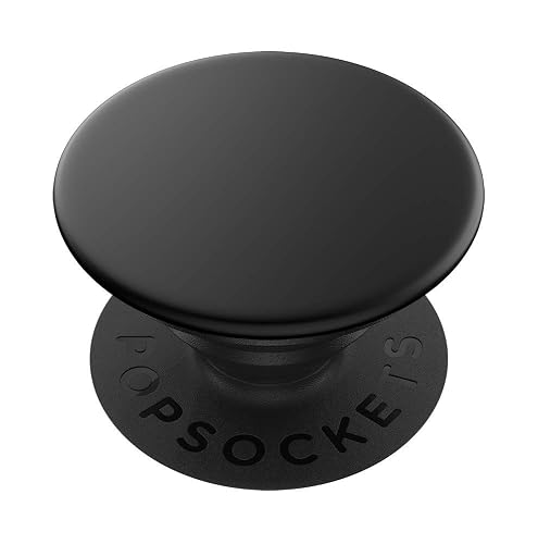 PopSockets: Agarre para teléfono con Soporte expandible, Enchufe Pop para teléfono, Aluminio Negro