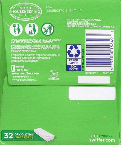 Swiffer Sweeper Dry Sweeping Pad Refills for Floor mop with Febreze Lavender Vanilla & Comfort Scent 32 Count