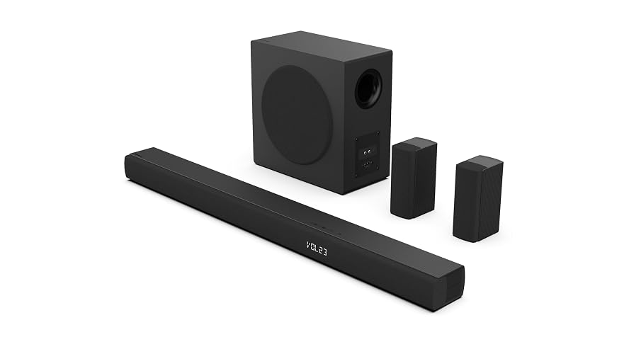 Hisense Barra de Sonido HS5100, 540W de Potencia Total de Salida,subwoofer inalámbrico,Altavoces envolventes Traseros