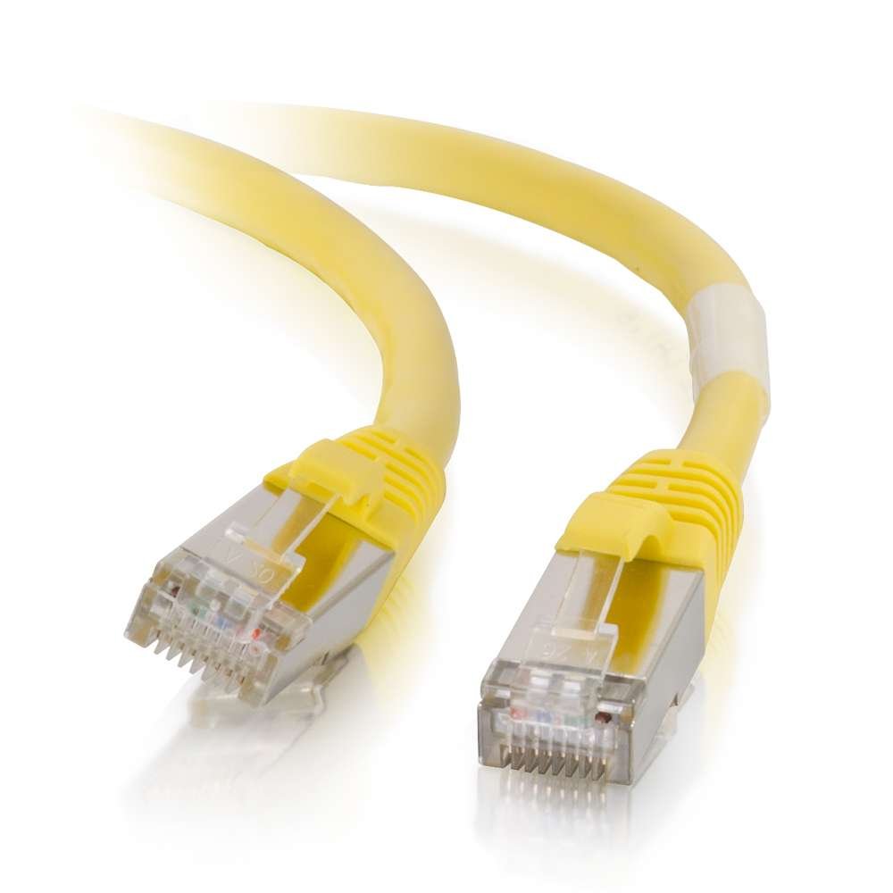 C2G Cable de Red Cat6 Blindado Sin Enganches - 1.5 m - 5 ft - Amarillo