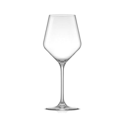 JoyJolt Layla - Juego de 4 copas de vino blanco, 13 onzas transparentes, fabricadas en Europa