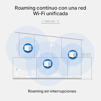 MERCUSYS Halo Mesh, Sistema WiFi Mesh para tu hogar, Doble Banda AC1200, 10/100Mbps Puertos, Cobertura de hasta 3,500 Pies Cuadrados y Más de 100 Dispositivos. Halo H30(3-Pack)