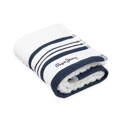 Pepe Jeans, Toalla Medio Baño 100% Algodón, Color Blanco, Baker.