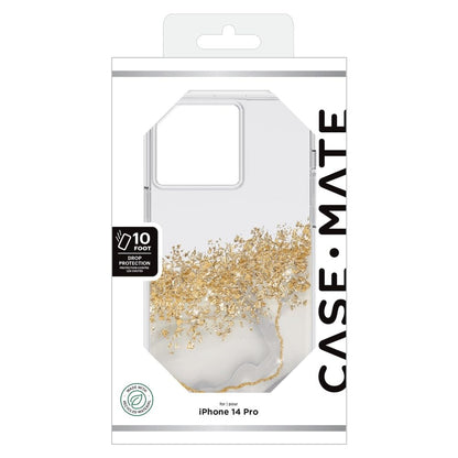 Case-Mate iPhone 14 Pro Case - Karat Marble [10FT Drop Protection] [Wireless Charging Compatible] Luxury Cover with Cute Bling Sparkle for iPhone 14 Pro 6.1", Anti-Scratch, Shock Absorbent, Slim Fit