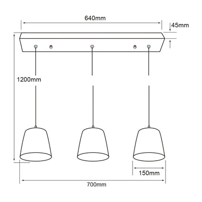 Tecnolite Lámpara Colgante LED, Iluminación de Sala, Luz Colgante de Techo Moderno, Color Blanco/ Lámina de Acero, 100 - 240 V, 26 W, Luz Cálida 3 000 k,