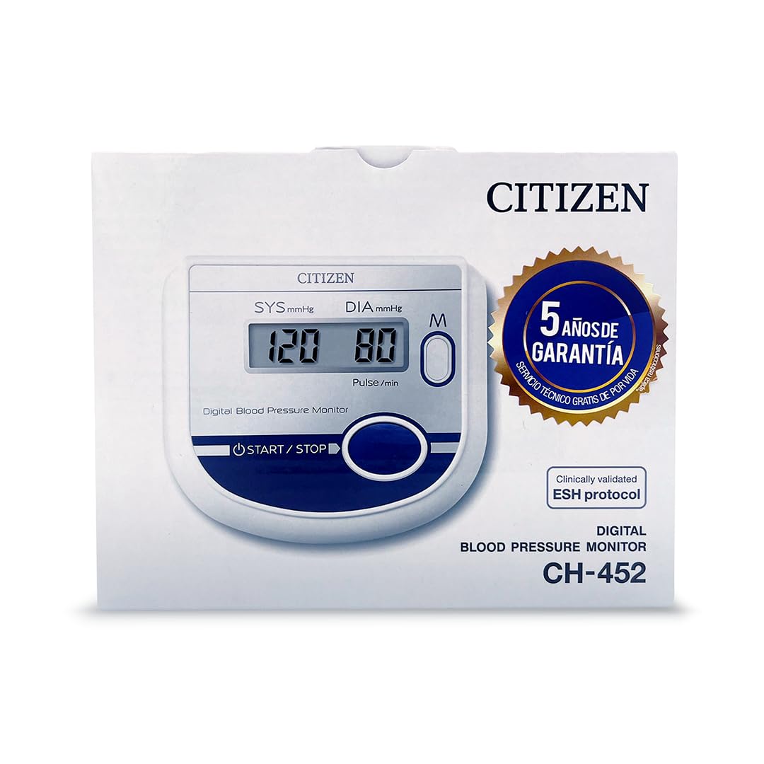 Citizen CH-452 Medidor de Presión Arterial, blanco/azul