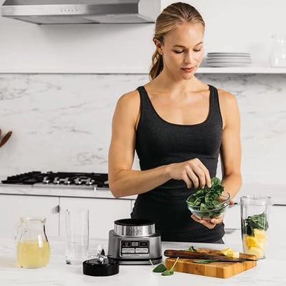 Ninja Foodi Power Nutri Duo SmartTorque Bowl + Vaso SS101Q | SmartTorque sin Atascos | Cup para Bebidas + Bowl para Smoothie Espeso | 1200W