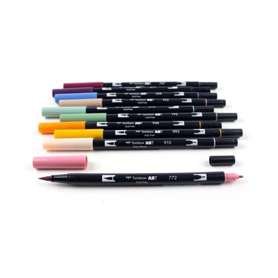 Tombow Marcadores Artísticos de Doble Pincel, Paquete de 10 Unidades