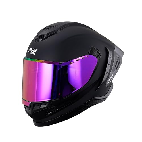 Casco para Moto Integral - Casco Motocicleta Marca Edge - Visor Doble ANTIVAHO - Cascos para Motos Certificados Dot Moto - Accesorios para Moto Motocross Motocicleta