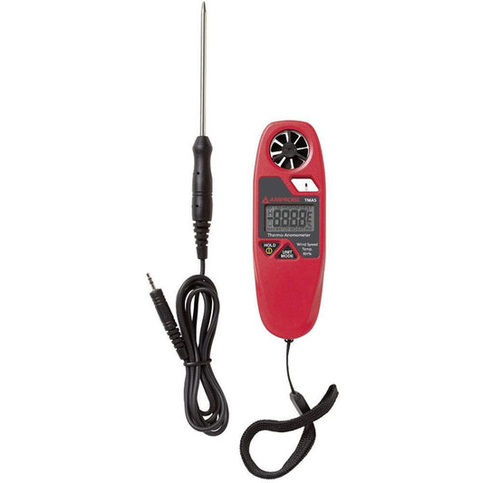 Amprobe TMA5 Anemómetro Mini-Vane Portátil con Medición de Temperatura y Humedad Relativa Pantalla Digital y Sonda Externa Ideal HVAC y Calidad del Aire Interior