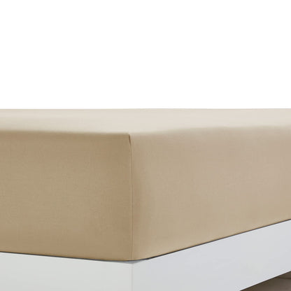 CLARA CLARK Premier 1800 Collection Hoja de Cama Set, Juego de sábanas 4 Piezas, Beige Cream, Talla Queen