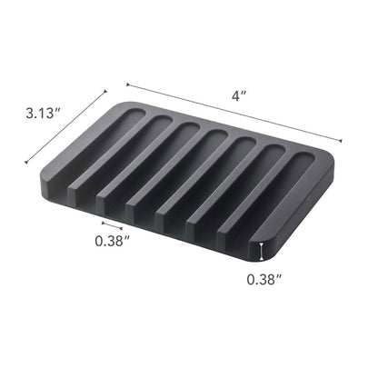 YAMAZAKI Home Flow Jabonera de Silicona, Negro, 1