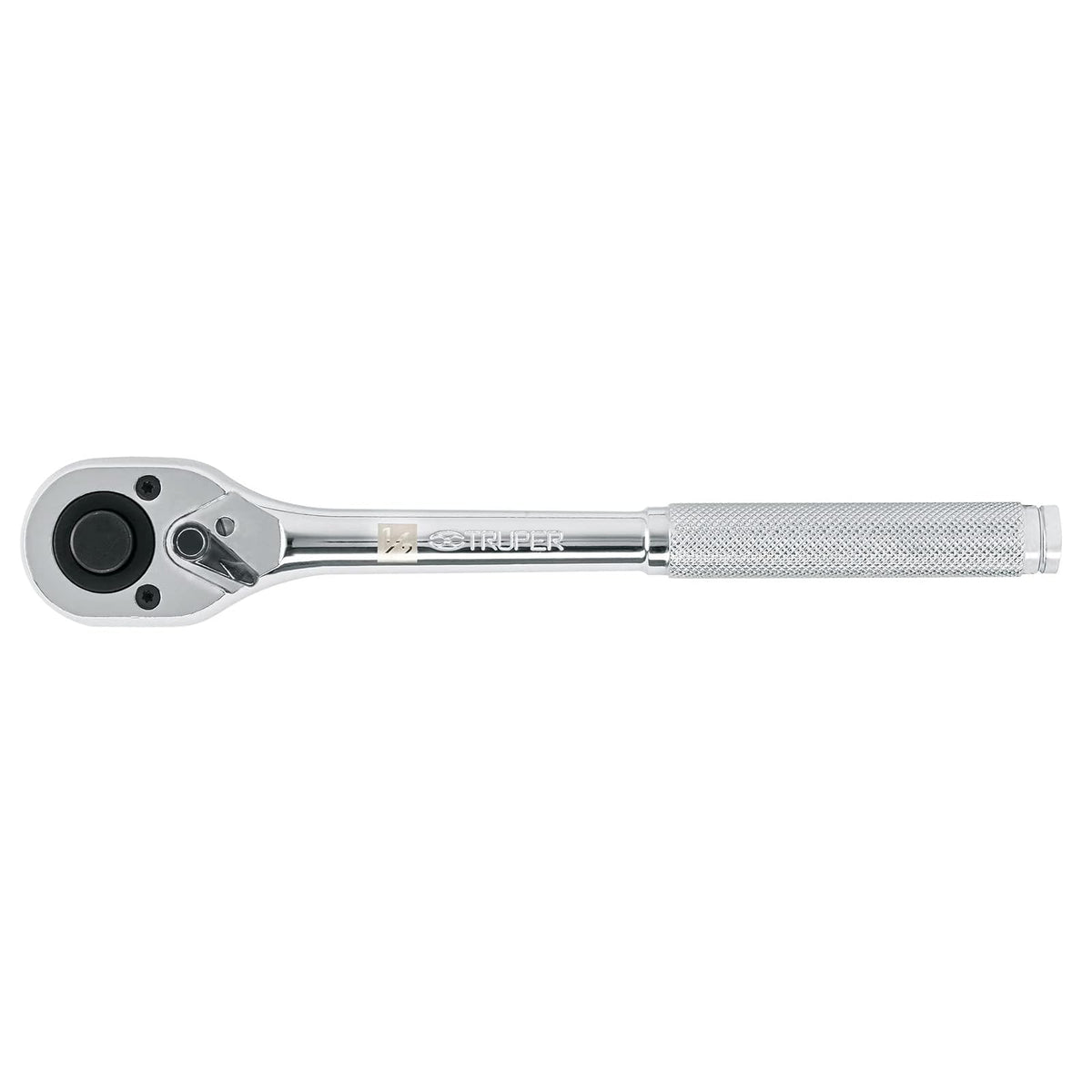 Truper M-1249, Matraca liberación rápida, cabeza de pera, cuadro 1/2"