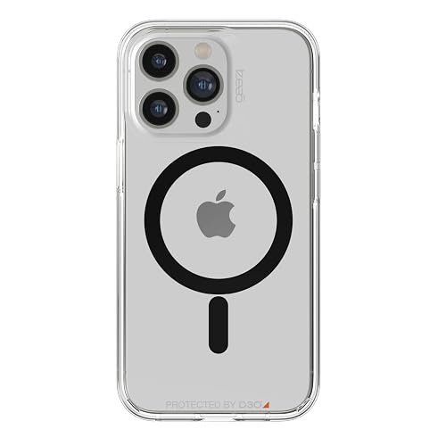 ZAGG Gear4 Santa Cruz Snap Case - MagSafe Compatible Clear Case That Highlights The D3O Protection Material - for Apple iPhone 13 Pro - Black,702008207