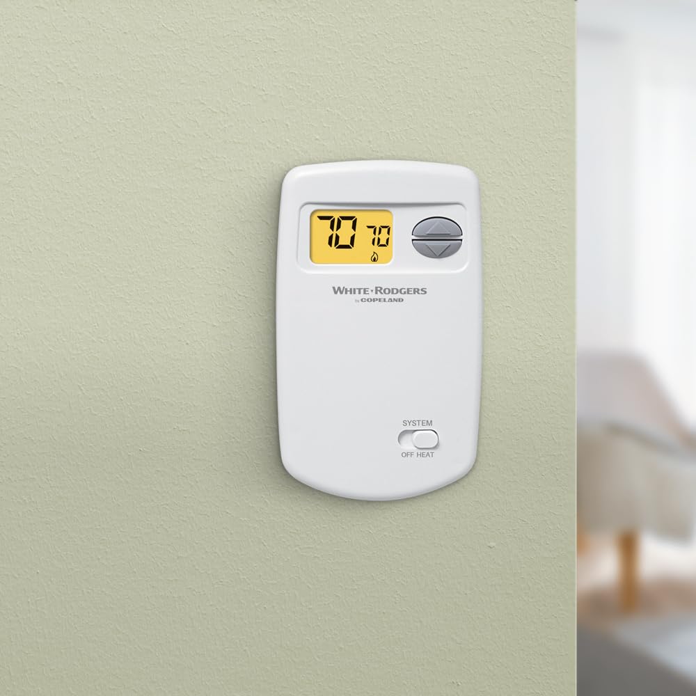 White-Rodgers 1E78-140 Termostato No Programable para Sistemas de Una Sola Etapa, Blanco